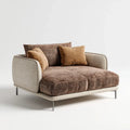 Modern Fabric Sofa - 95x95x70 cm - Brown/Beige - Contemporary Style
