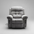 Recliner Chair 90x95x100 cm - Light Gray Fabric Upholstery - Modern Design