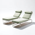 Patio Recliner Set - 195x65x80 cm - Light Green - Modern Design